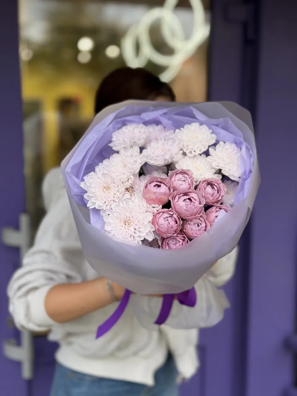 Букет с сиреневыми «Lavender Bubbles»